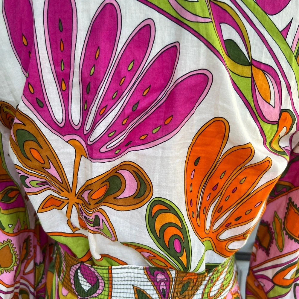 Zara Multi Color Bohemian Style Dress - Picture 7 of 10